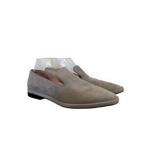 Clergerie Paris Olympia Suede Slip On Loafers Womens Size 39.5 (US 9) Gray